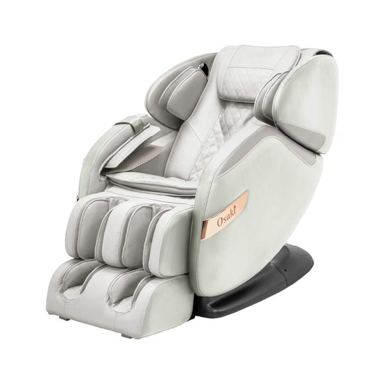OS Champ Zero Gravity Full Body Massage Chair Recliner, Cream/Taupe