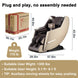 4D Massage Chair Full Body Zero Gravity, Massage Chairs and Recliners with Heated, SL Track, Bluetooth, APP Controller(Beige)