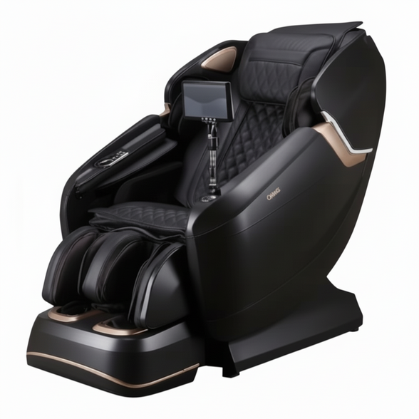 Pro-Vigor 4D Zero Gravity Massage Chair with SL Track & Heated Roller, Brown