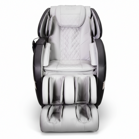 OS Champ Zero Gravity Full Body Massage Chair Recliner, Cream/Taupe